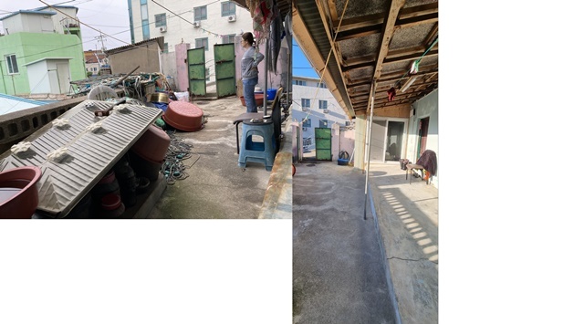 앞마당 환경 개선 전후