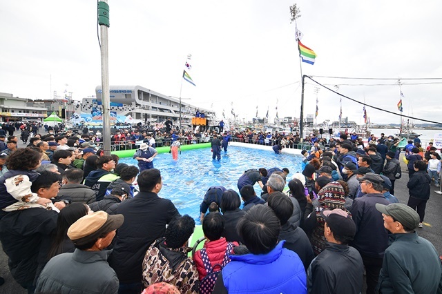 2024 죽변항 수산물축제 맨손 활어잡기.