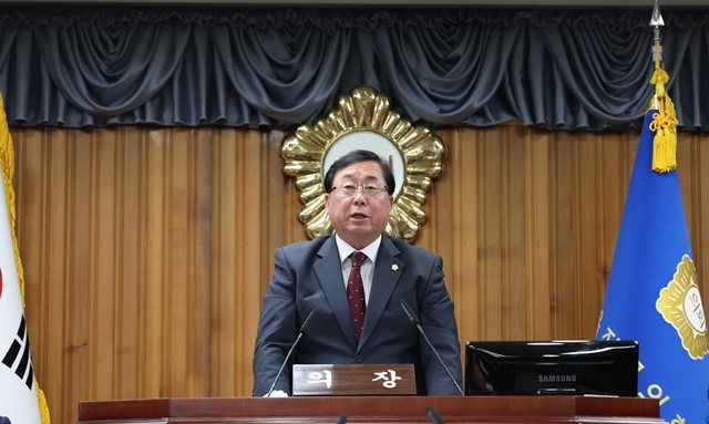 제287회 울진군의회 임시회 폐회식(김정희 의장)